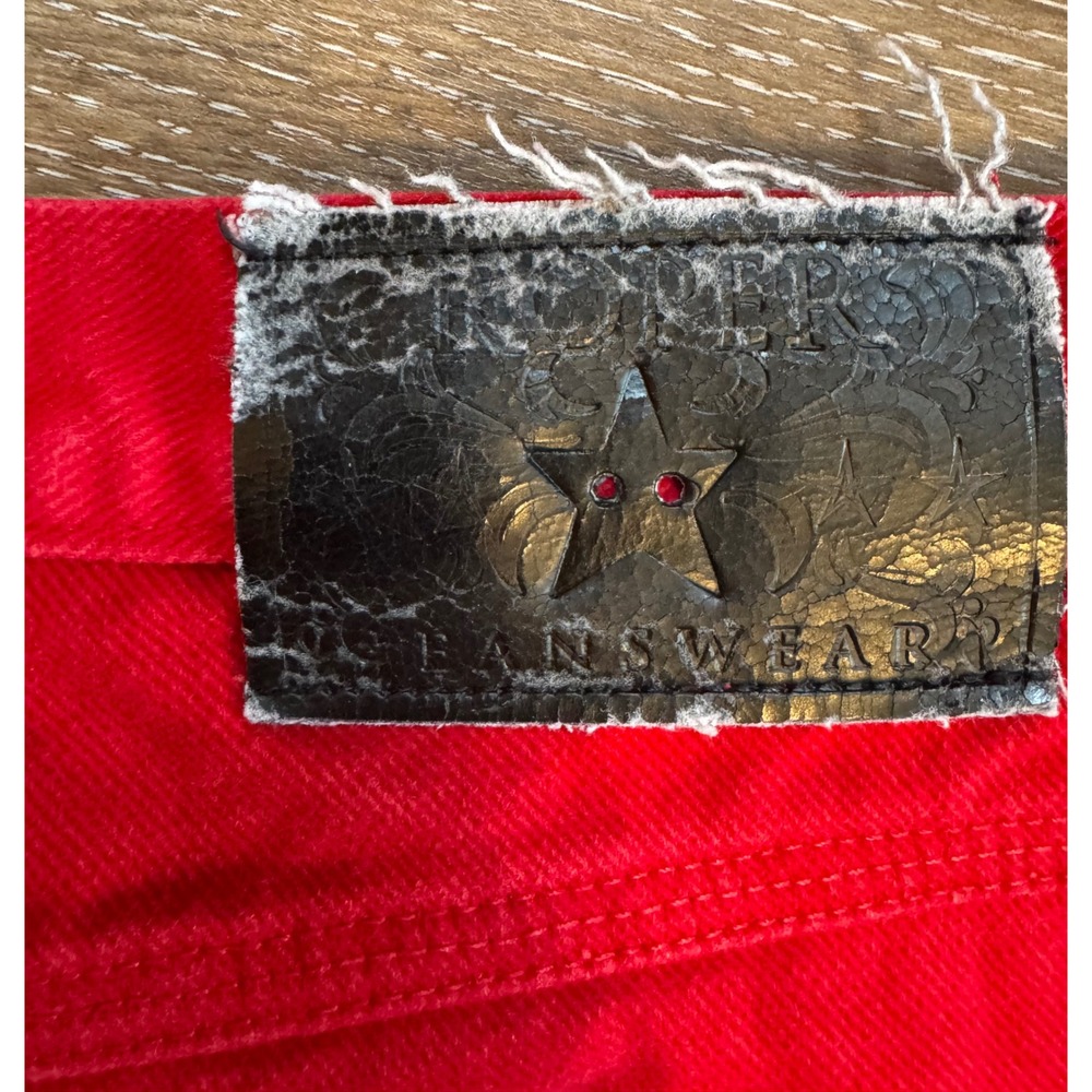 Vintage Roper Red High Waisted Western Jeans Straight Leg Made in USA Size 13 - Picture 7 of 11